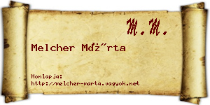 Melcher Márta névjegykártya
