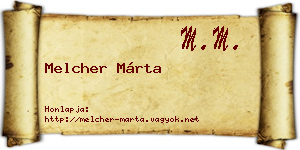 Melcher Márta névjegykártya